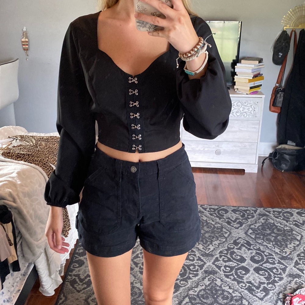Cute crop top long sleeve